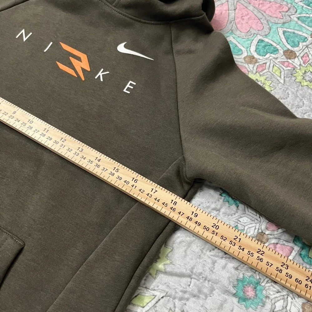 Nike 3Brand Russell Wilson Kids XL Hoodie Olive Brown Fleece Sweatshirt